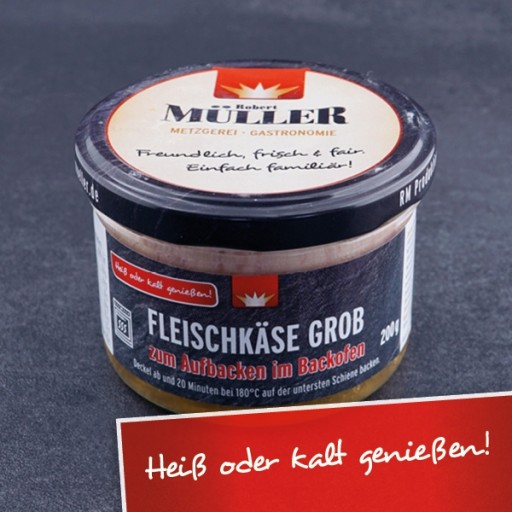 Fleischkäse grob im Glas zum Aufbacken