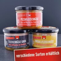 Pizzafleischkäse im Glas zum Aufbacken