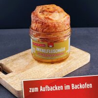 Zwiebelfleischkäse im Glas zum Aufbacken