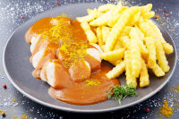 Currywurst in Sauce