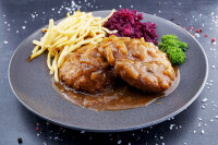 Hacksteak in Zwiebelsauce 2 Stück